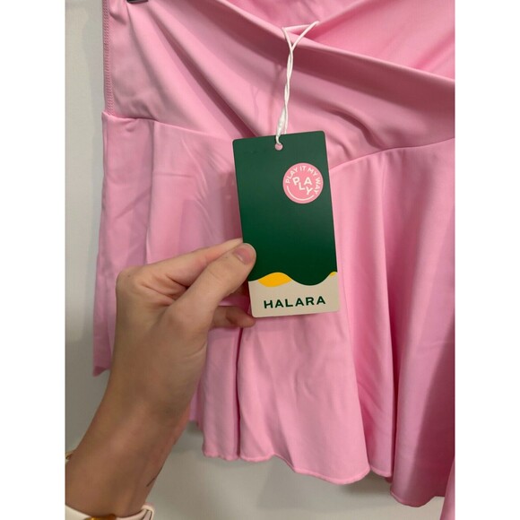 NWT Halara Cloudful Womens A-Line Stretch Pull On High Rise Tennis Pink Skirt S - Picture 4 of 4